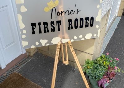 Rodeo party sign