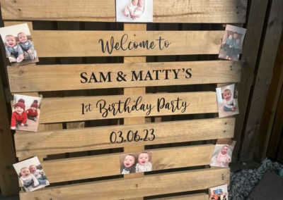 Pallet sign 1st birthday