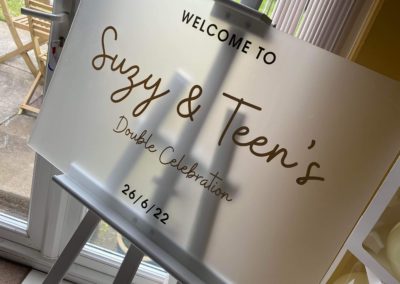 Acrylic sign for hire