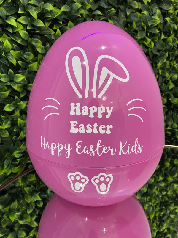 Pink fillable easter egg