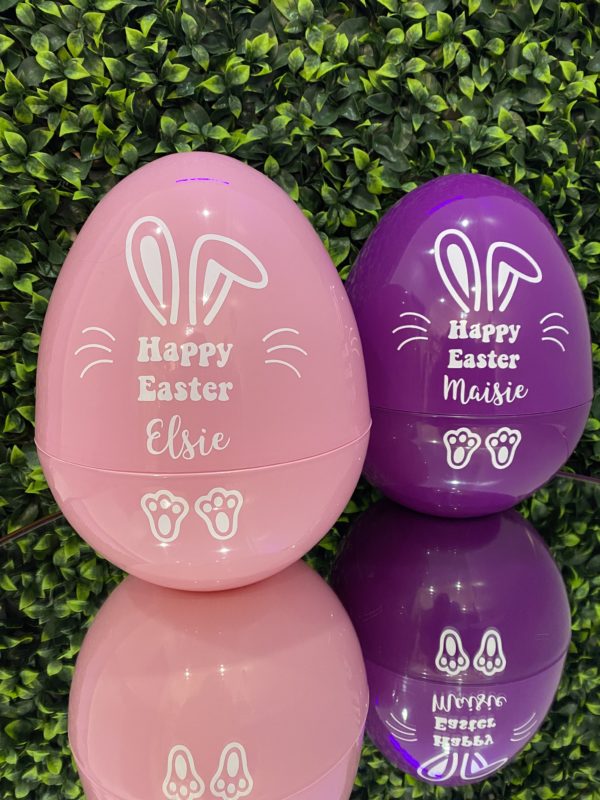 Pink purple fillable easter egg