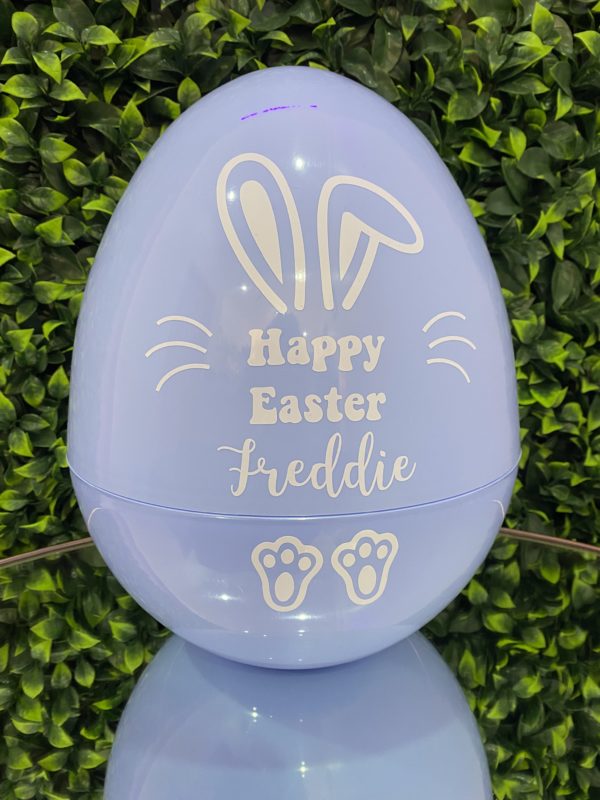 Blue fillable easter egg